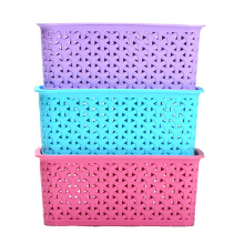 Plastic Weave Design Storage Box for Storage (SLSN057)